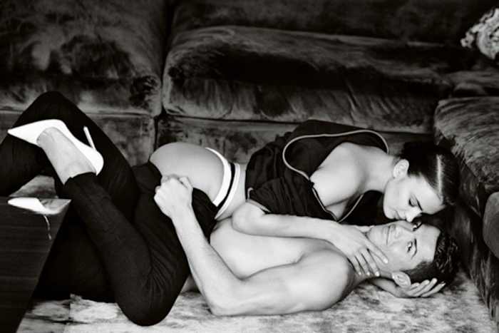 Top to bottom: Irina Shayk and Cristiano Ronaldo :: Mario Testino for Vogue España